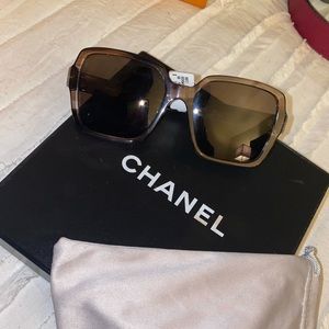 Chanel Glasses Brown tan mixture